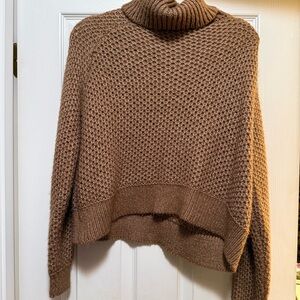Zenana Outfitters Warm Brown Cowl Neck Sweater